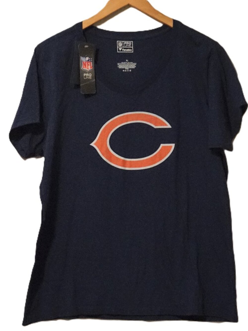 Fanatics NFL Chicago Bears V Neck Short Sleeve Tee Women’s XL